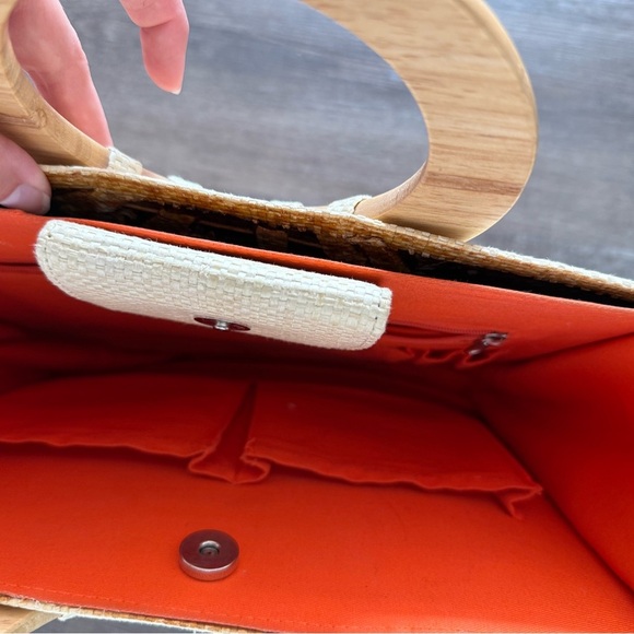 Coldwater Creek Floral Straw Bag - Picture 6 of 7